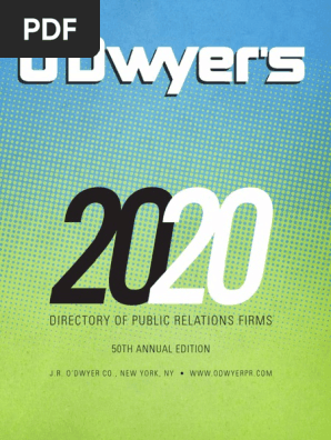 2020 O Dwyer Directory Of Pr Firms Pdf Payroll Service Companies