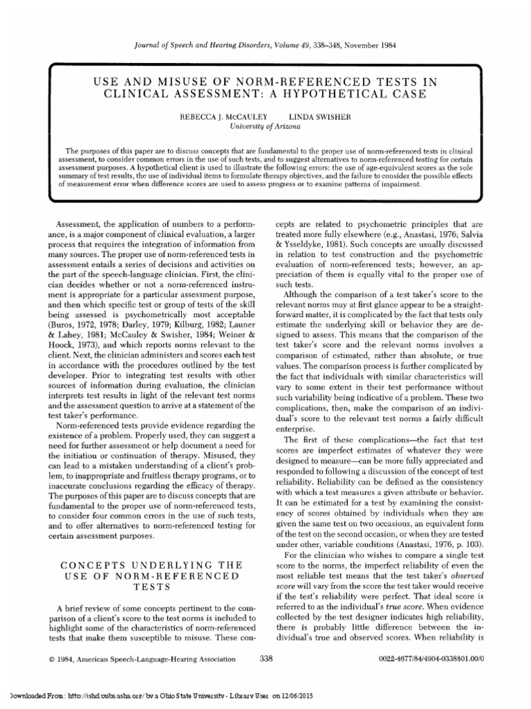 Use and Misuse 2crk3u3 | PDF | Standard Score | Test (Assessment)