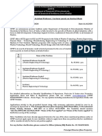 Recruitment of Assistant Professor / Lecturer Purely On Contract Basis