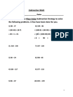 Subtraction Math PDF