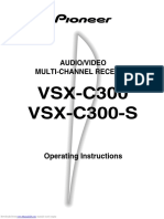 VSX-C300 VSX-C300-S: Audio/Video Multi-Channel Receiver