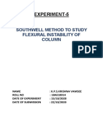 Experiment-5: Southwell Method To Study Flexural Instability of Column