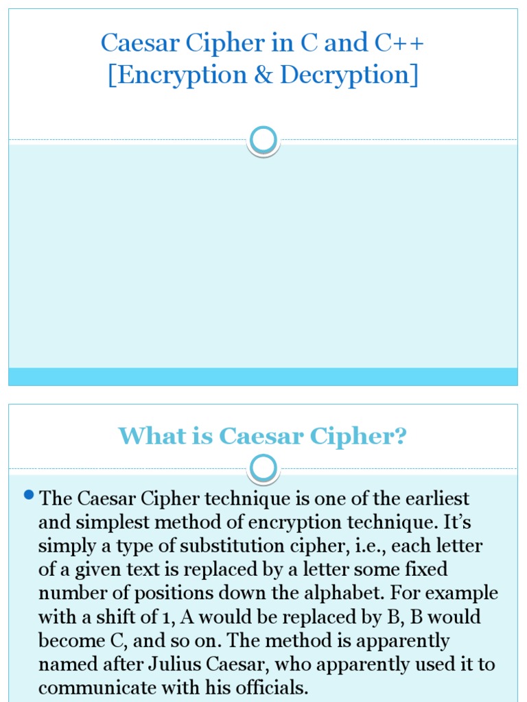 Caesar Cipher Guide for Coders | PDF