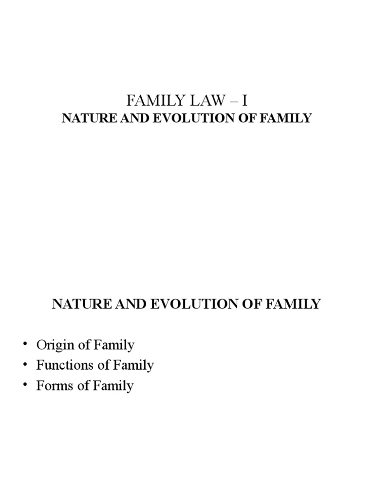 Evolution and Functions of Family | PDF | Wife | Family