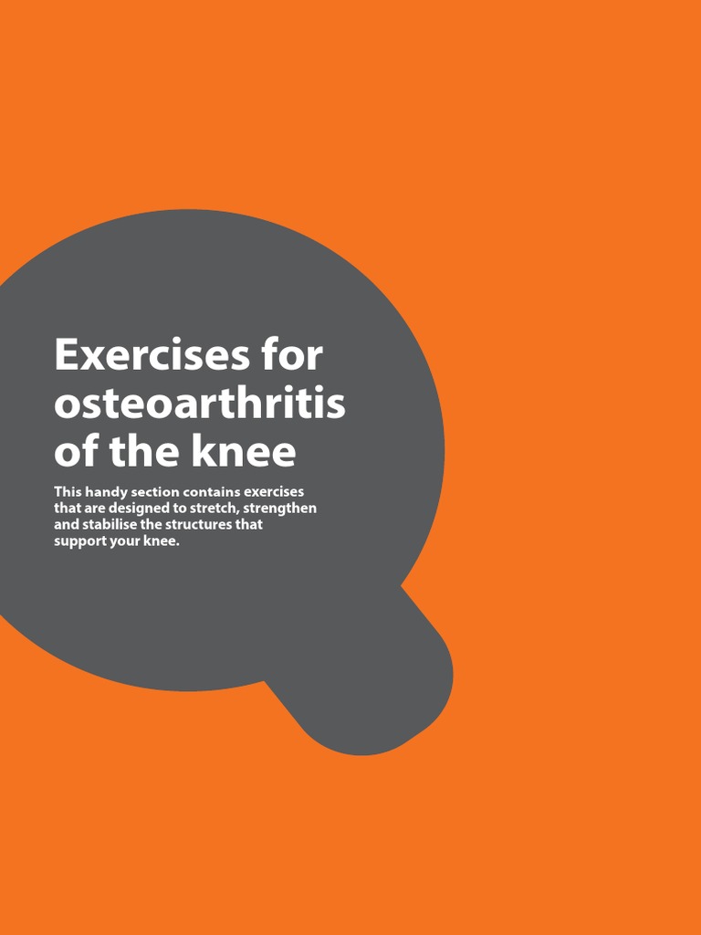 Osteoarthritis Of The Knee Exercises Pdf Pdf Knee Foot