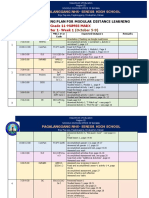 Weekly Home Learning Plan For Modular Distance Learning: Pagalanggang Nhs-Senior High School