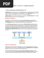 OS Chapter One and Two Sample Questions - 2