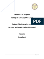 SOMALILAND ADMINISTRATIVE LAW: AN OVERVIEW