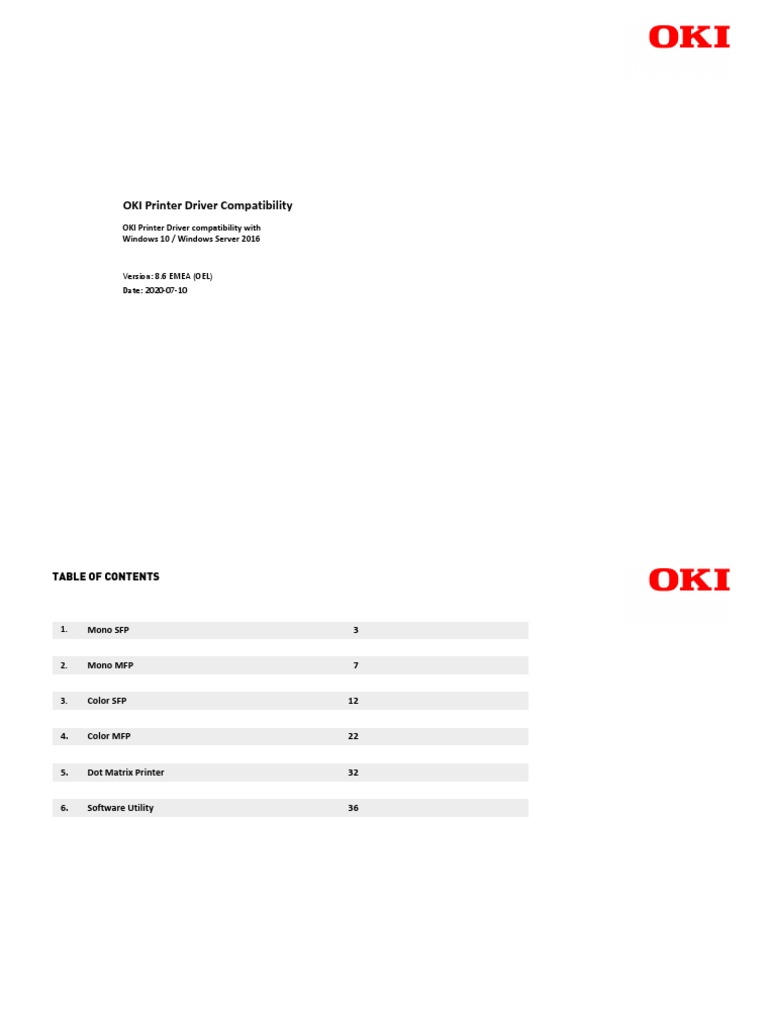 OKI Printer Drivers for Windows 10 | PDF | Windows Xp | Microsoft Windows