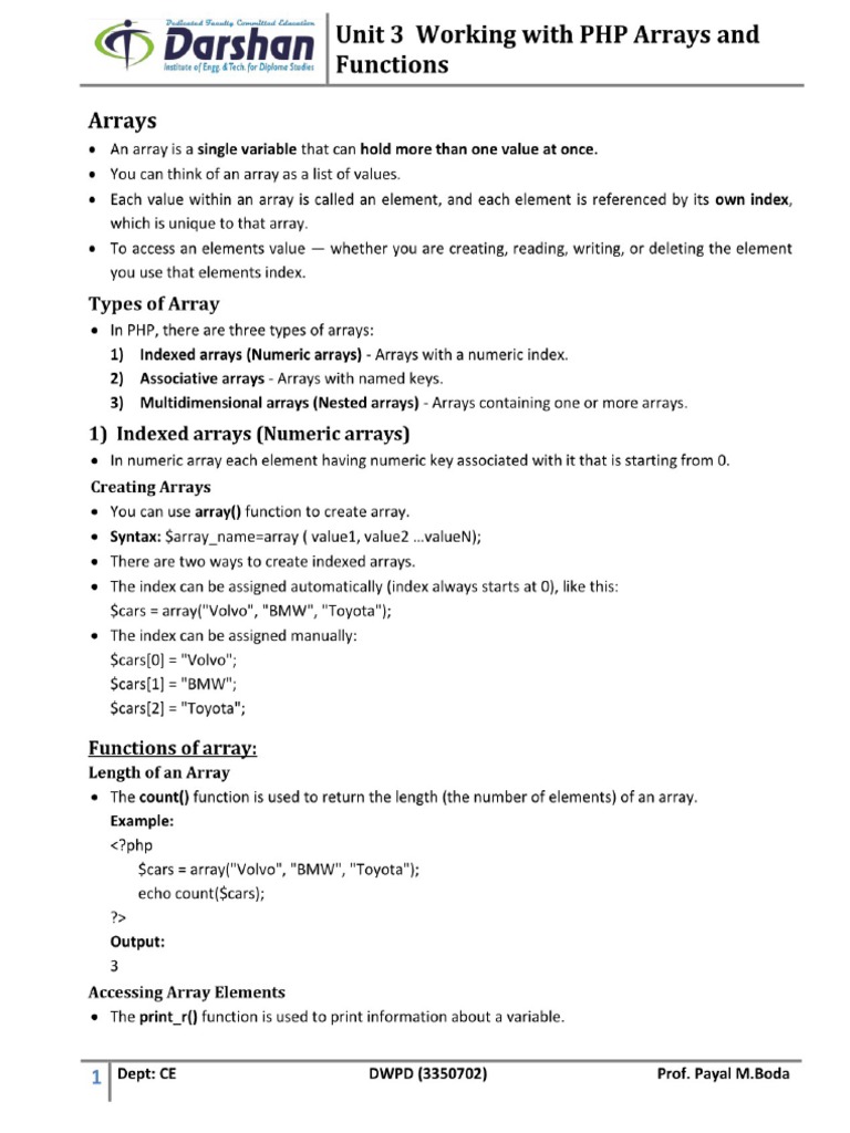 DWPD GTU Study Material E-Notes Unit-3 03082019063437AM PDF | PDF