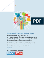 Privacy Level Agreement (V2) : A Compliance Tool For Providing Cloud Services in The European Union