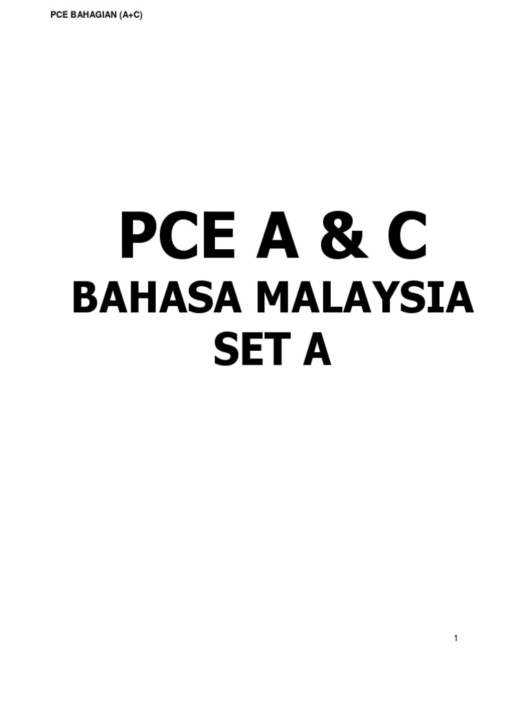 Pce Ac Set A BM and Answers | PDF