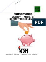 Math10 Q1 - Module 5 Geometric Sequences