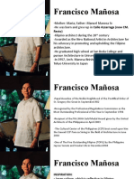 Francisco Mañosa: - Mother: Maria Father: Manuel Manosa Sr. Recto)