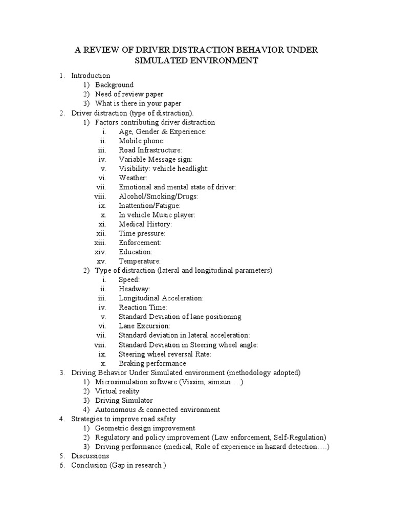 Simulated Driver Distraction Analysis | PDF | Computers | Technology ...