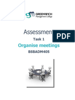 Assessment: Organise Meetings