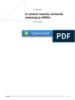 Manual Del Control Remoto Universal Janesong Js-3002a: For Download
