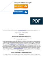 Project Report On FM Receiver PDF