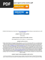 Project Report On FM Receiver PDF