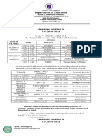 Department of Education: Learning Schedules S.Y. 2020-2021