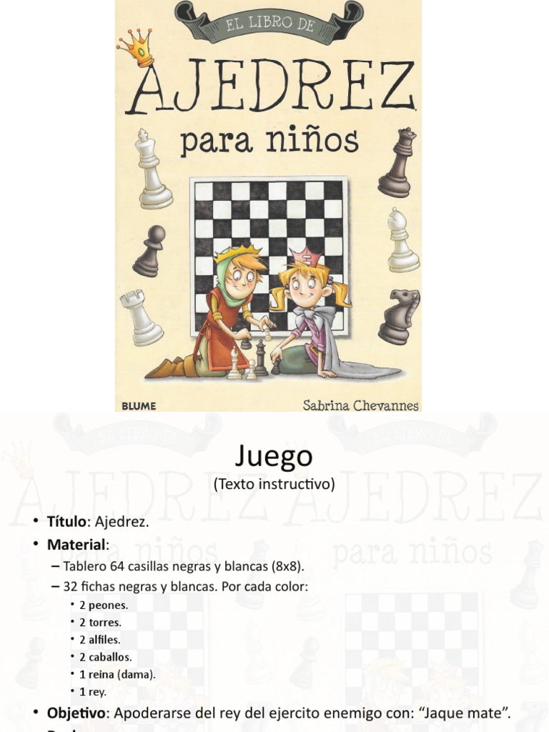 Ajedrez para Niños. Diapositivas | PDF | Ajedrez | Juegos de mesa