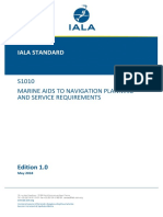 Iala Standard: S1010 Marine Aids To Navigation Planning and Service Requirements