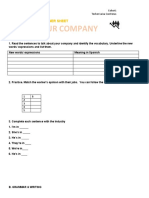 Your Company: Answer Sheet