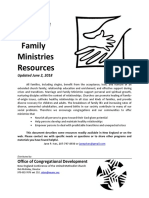 Marriage and Family Ministries Resources: Updated June 2, 2018