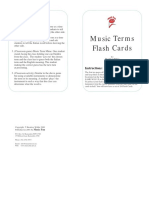 Music Terms Flash Cards: Instructions