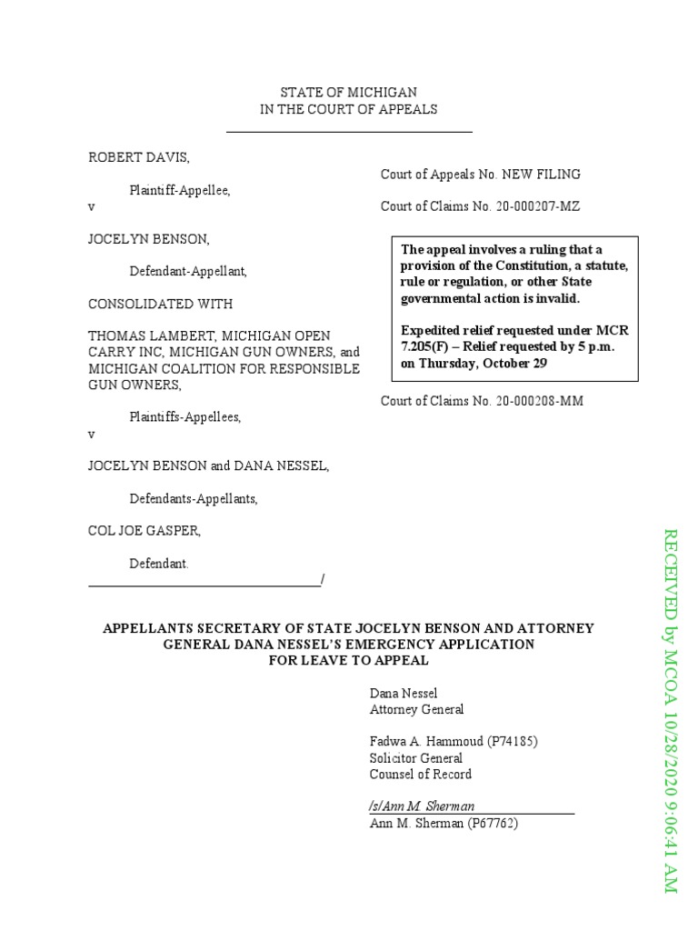 AG Nessel Files Appeal Over Gun Ban at The Polls | PDF | Elections | Voting