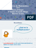 Refuerzo de Matemática sobre multiplicación