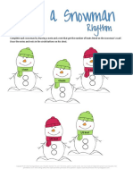 Build A Snowman Rhythm Worksheet PDF