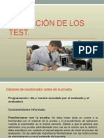 Aplicación de Los Test