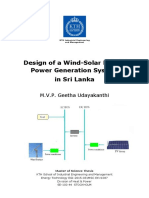 Design of A Wind-Solar Hybrid Power Generation System in Sri Lanka