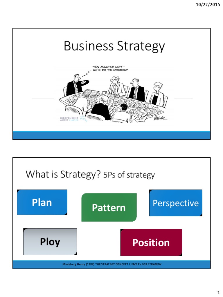 Understanding Strategy as a Pattern | PDF | Strategic Management ...