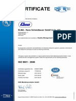 Zertifikat Iso 9001 2008 Englisch - 2013