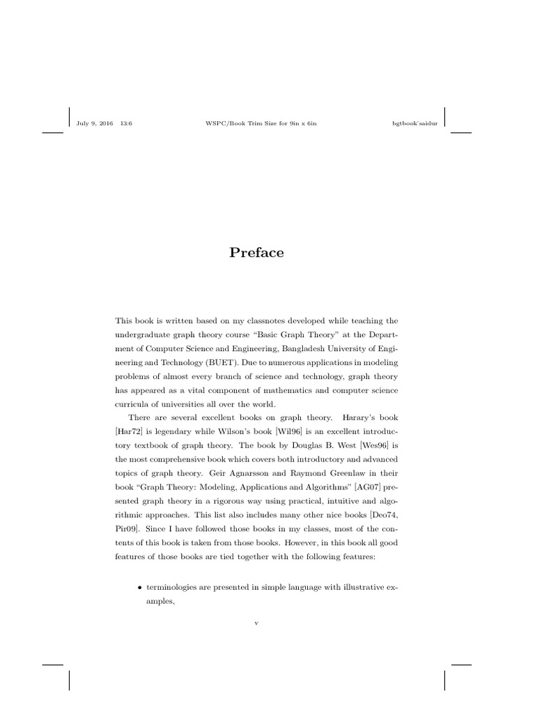 Basic Graph Theory by MSR PDF | PDF | Vertex (Graph Theory) | Graph Theory