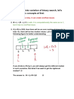 Variation of Binary Search