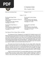 DOJ Letter To Congressional Leadership Re Sec. 230