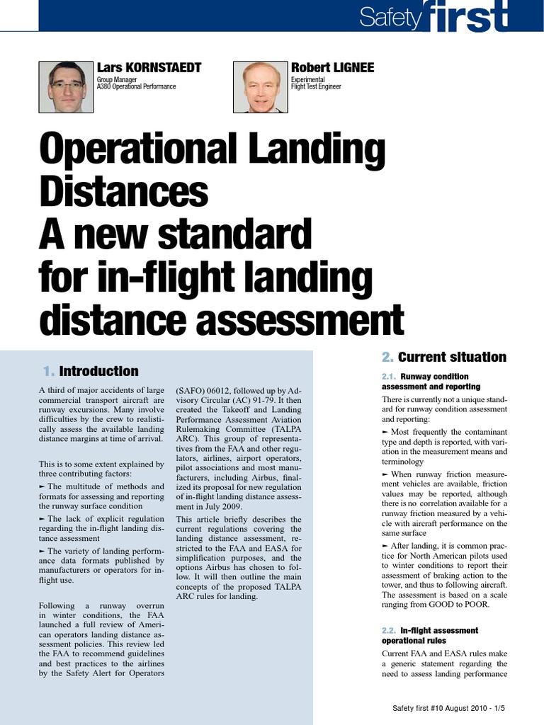 Operational Landing Distances PDF Runway Flight Test