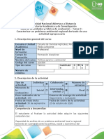 Guía de actividades y rúbrica de evaluación-Tarea 3- Caracterizar un problema ambiental regional derivado de una actividad agropecuaria
