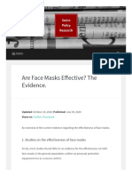 FACE MASKS - Face Masks Evidence - Swiss Policy Research (SPR)
