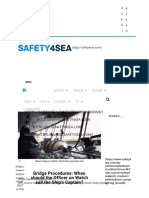 Bridge Procedures - When Should The Officer On Watch Call The Ship's Captain - SAFETY4SEA