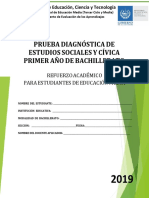 Prueba Diagnóstica - Estudios Sociales - Primer Año Bachillerato - 2019 PDF