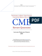 Review Questions: The Journal of Bone & Joint Surgery Continuing Medical Education