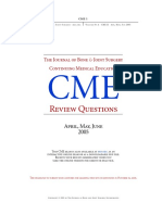 Review Questions: The Journal of Bone & Joint Surgery Continuing Medical Education