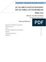 Modyul Sa Mga Natatanging Diskursong Pangwika PDF