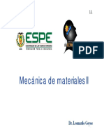 Mecánica de Materiales II: Dr. Leonardo Goyos