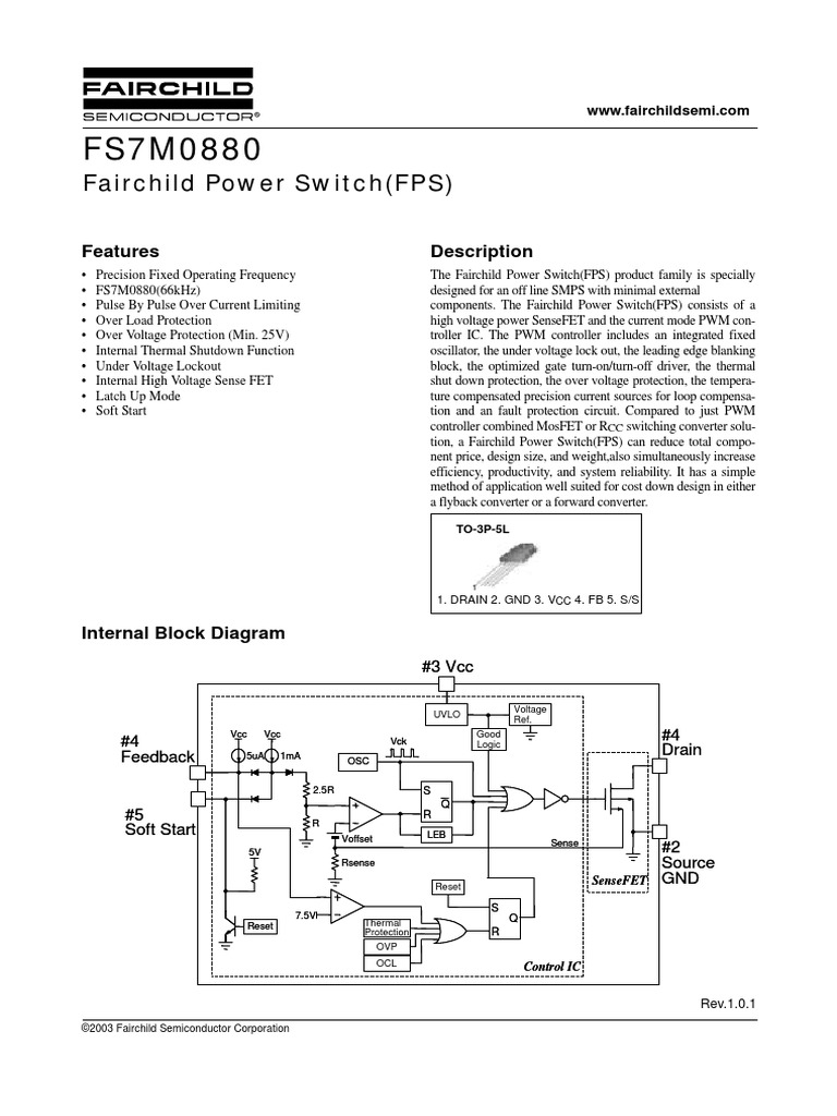 Fairchild Power Switch (FPS) Features Description PDF Electrical