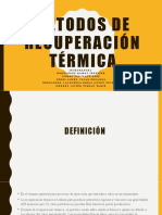 Métodos de Recuperación Térmica Unidad 6